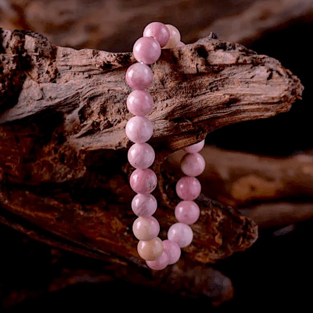 🆕New Healing Pink Rhodonite 8mm Gemstone Bracelet